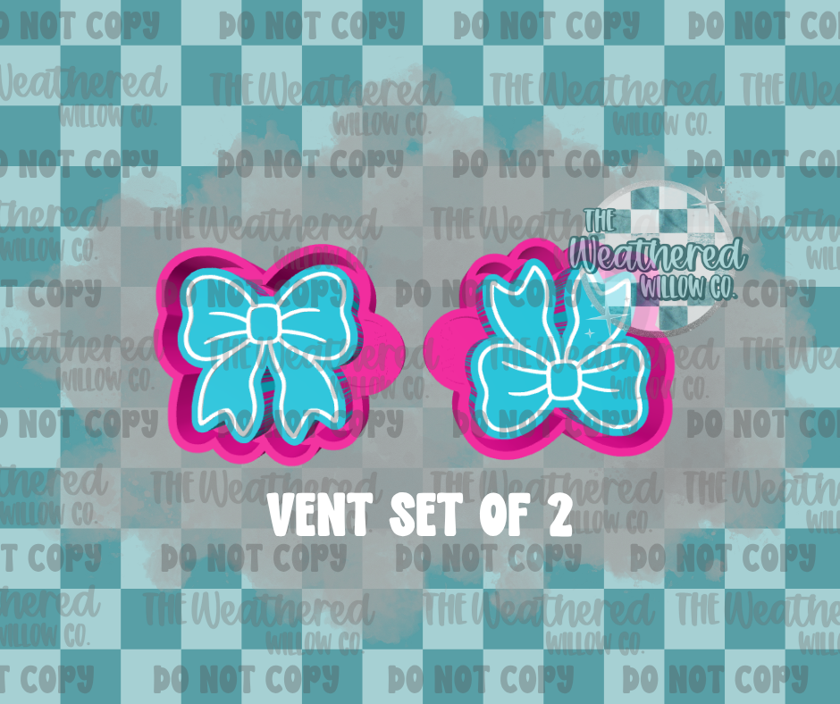 VENT SET; Simple Bow - Silicone Freshie Mold