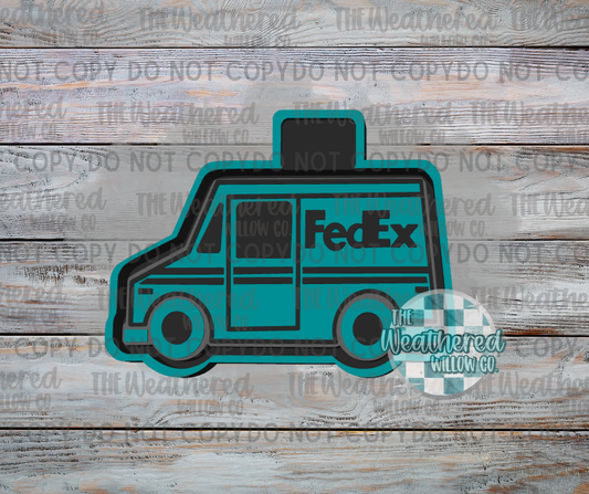 FedEx Delivery Truck - Silicone Freshie Mold