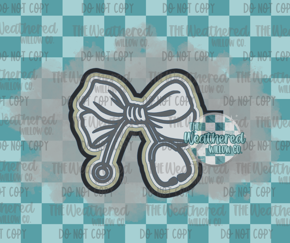 Stethoscope bow - Silicone Freshie Mold