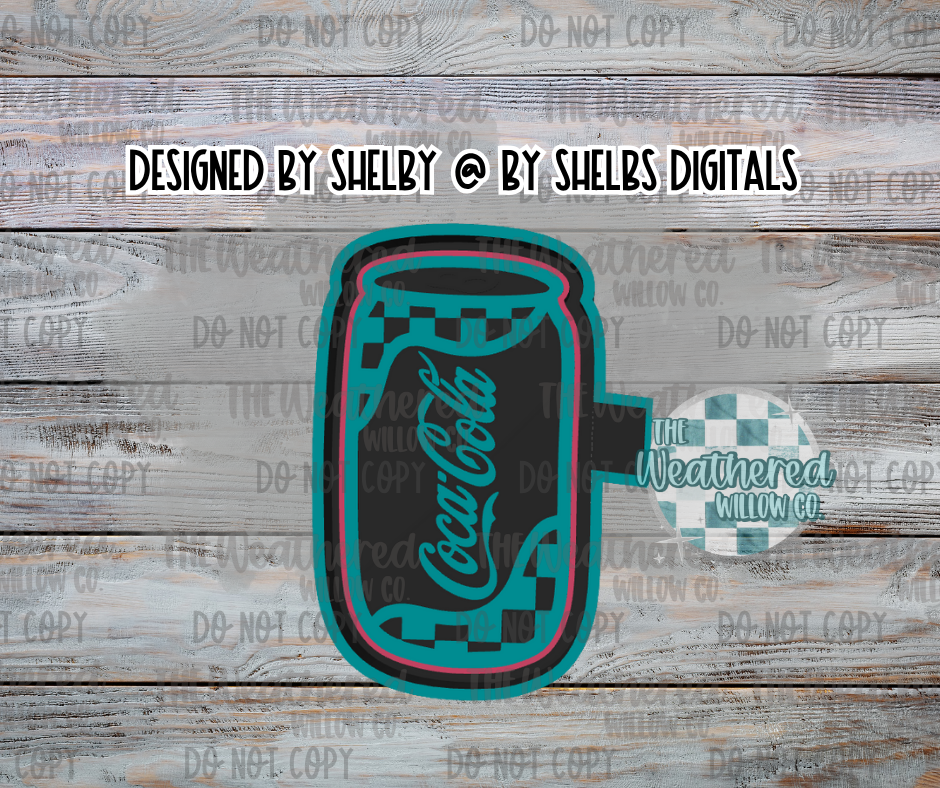 Checkered Coca cola can - Silicone Freshie Mold
