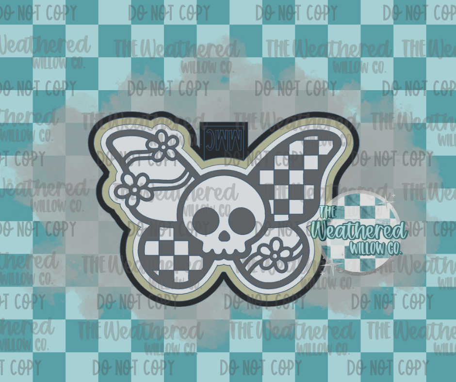 Groovy Skull Butterfly - Silicone Freshie Mold