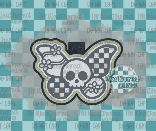 Groovy Skull Butterfly - Silicone Freshie Mold