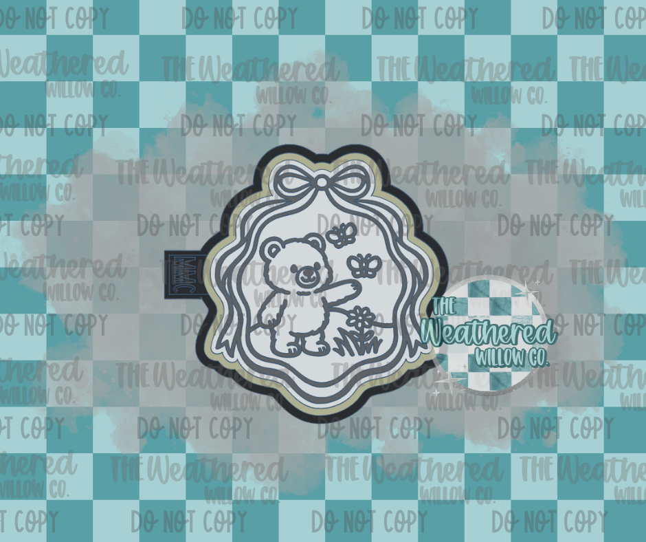 Butterfly bear frame - Silicone Freshie Mold