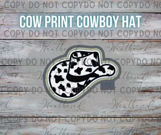 Cow print cowboy hat - Silicone Freshie Mold