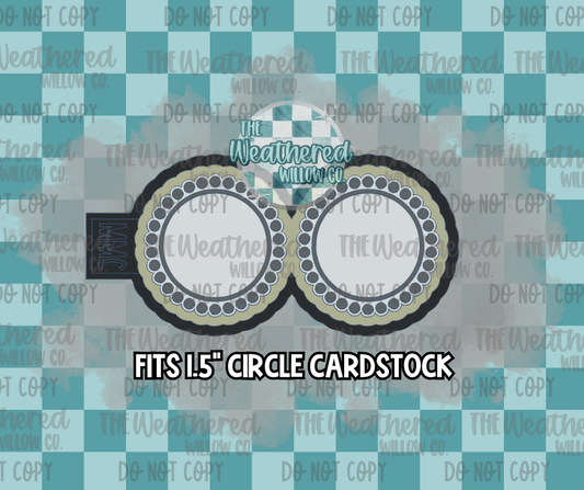VENT SET; 2pc turquoise circle frame - Silicone Freshie Mold