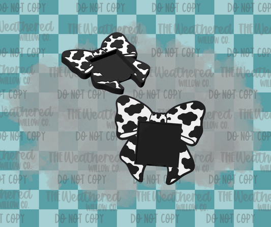 Cow Print Bow - Post It Note Holder