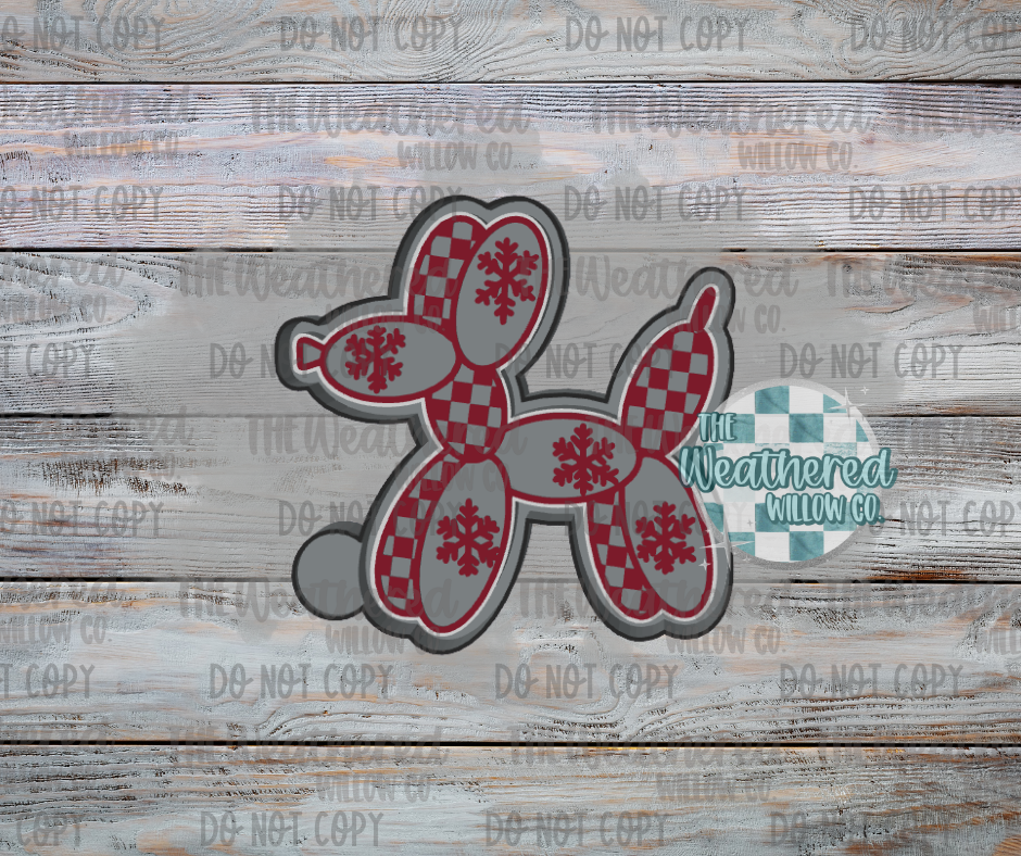 Snowflake Balloon Dog - Silicone Freshie Mold