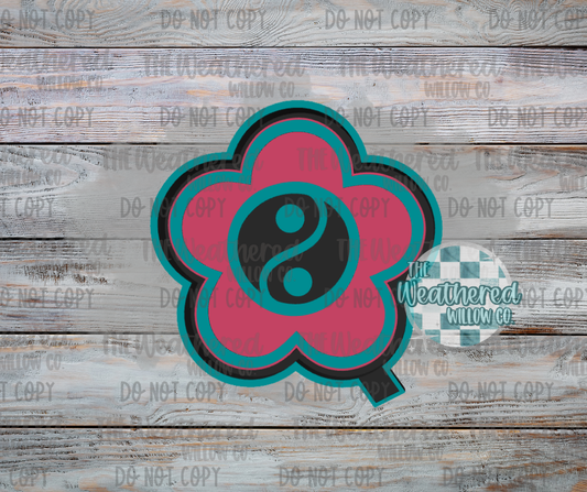Ying Yang Flower - Silicone Freshie Mold