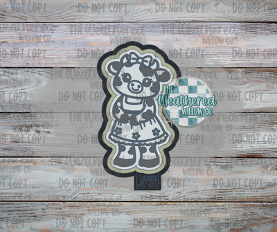 Summer dress cow - Silicone Freshie Mold