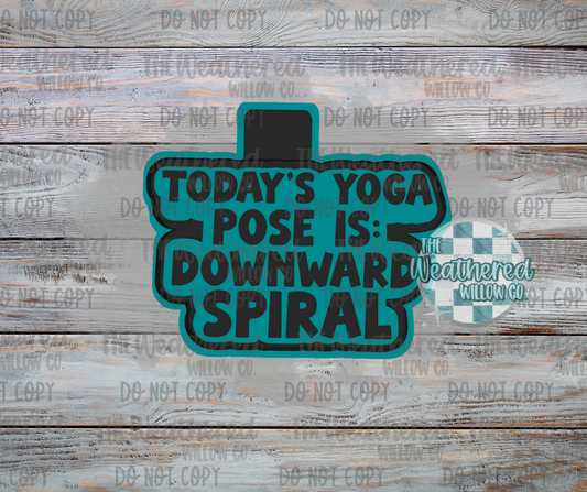Today's yoga pose: downward spiral - Silicone Freshie Mold