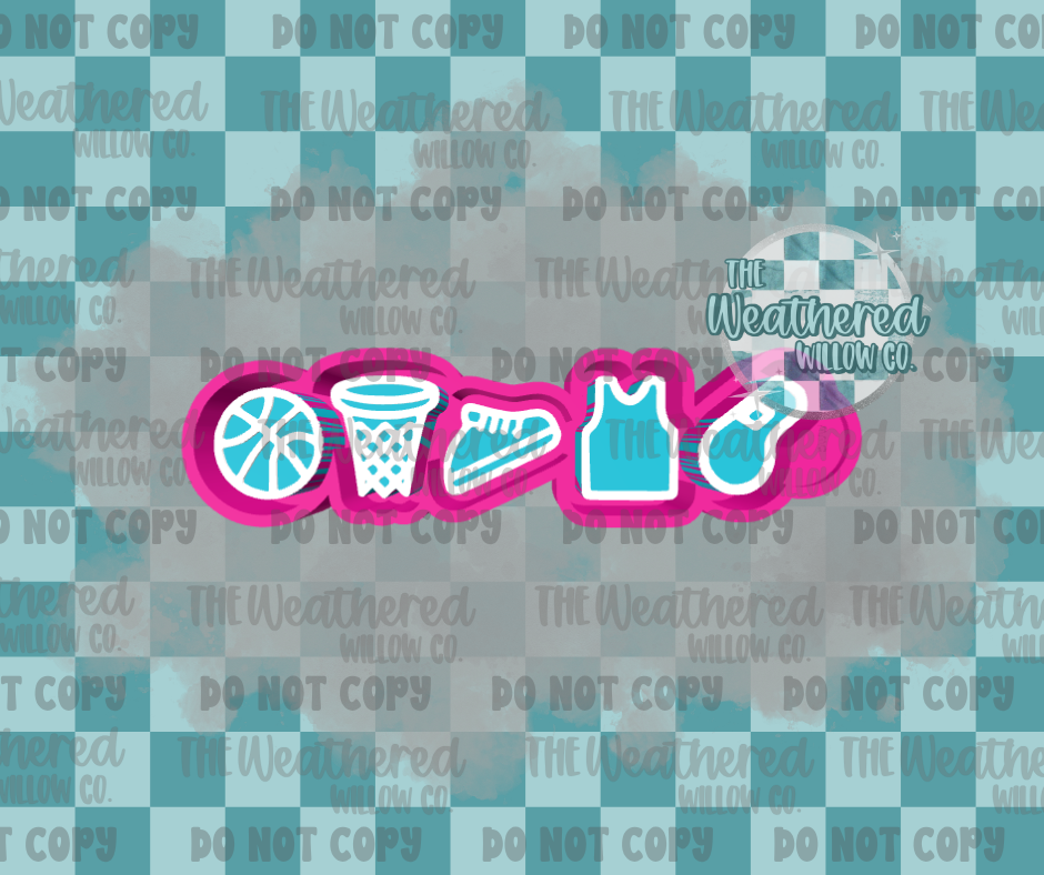 Basketball Charms - Silicone Freshie Mold
