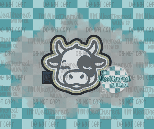 Winking cow - Silicone Freshie Mold