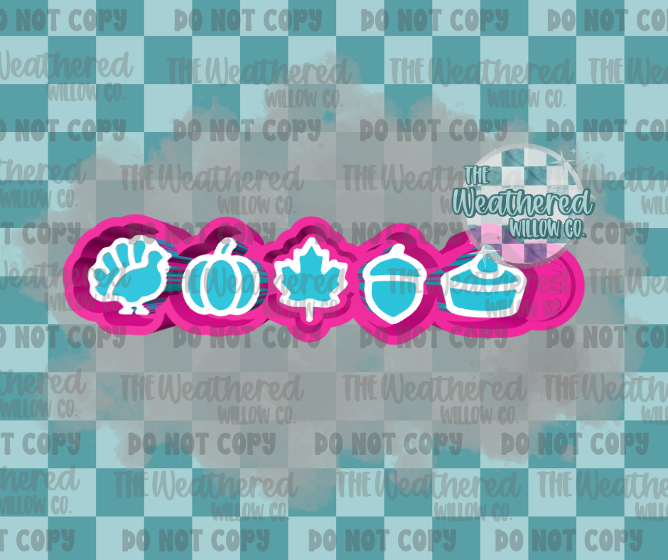 Thanksgiving Charms - Silicone Freshie Mold