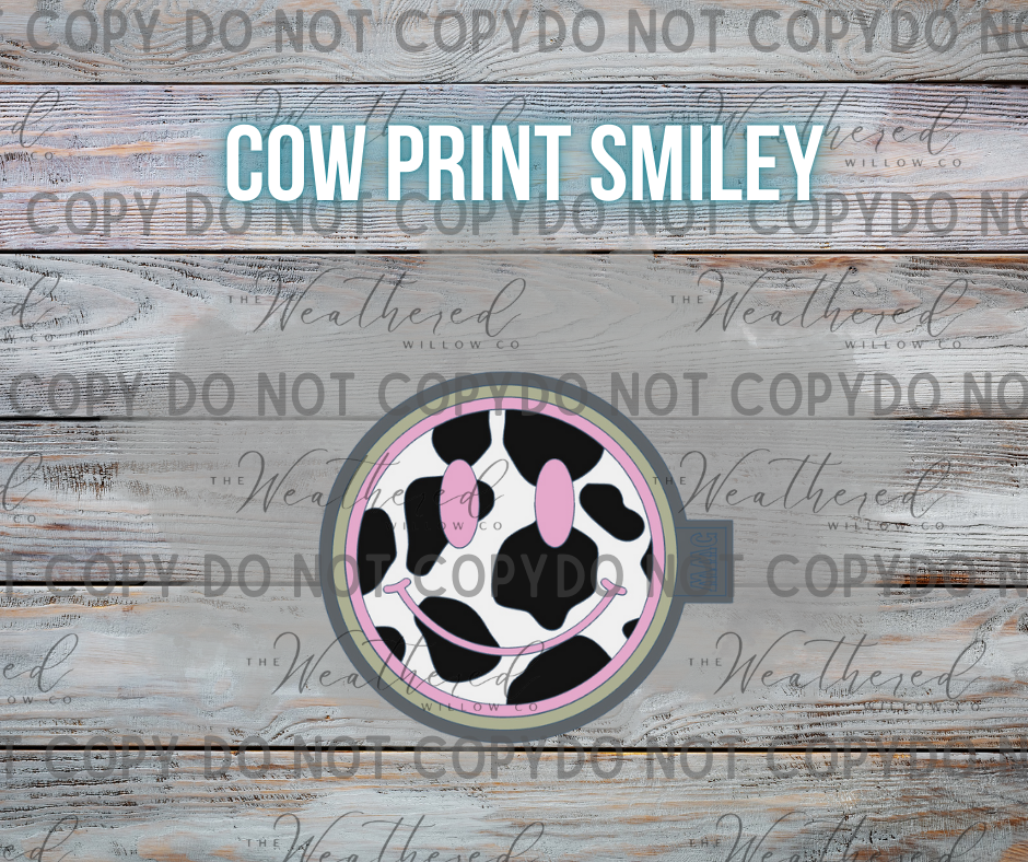 Cow print smiley - Silicone Freshie Mold