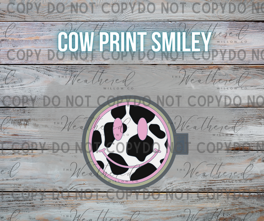 Cow print smiley - Silicone Freshie Mold