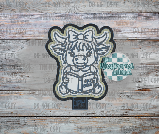 Bible reading highland - Silicone Freshie Mold