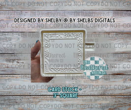 Groovy square frame- Silicone Freshie Mold