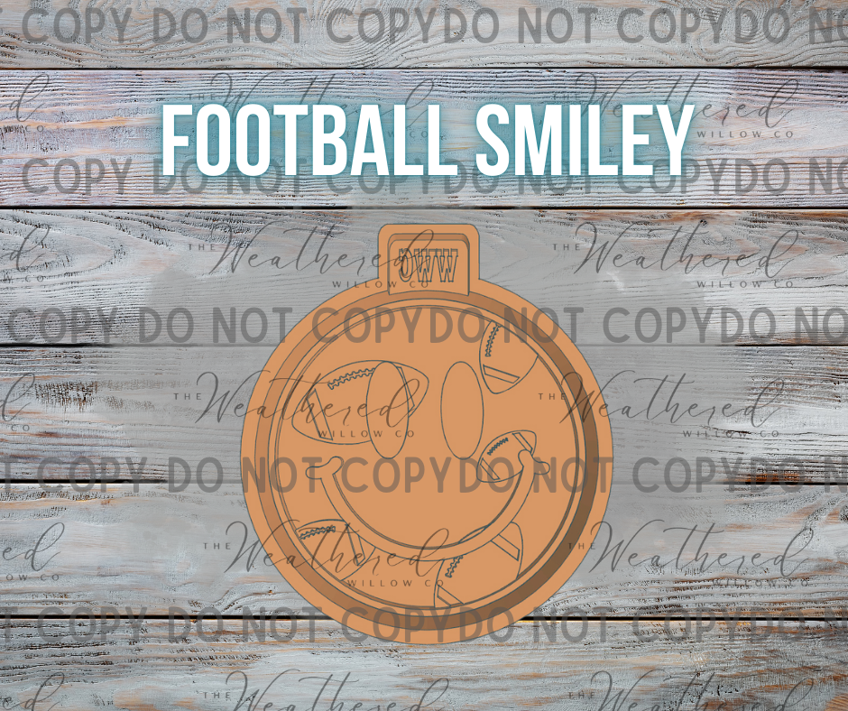 Football Smiley - Silicone Freshie Mold