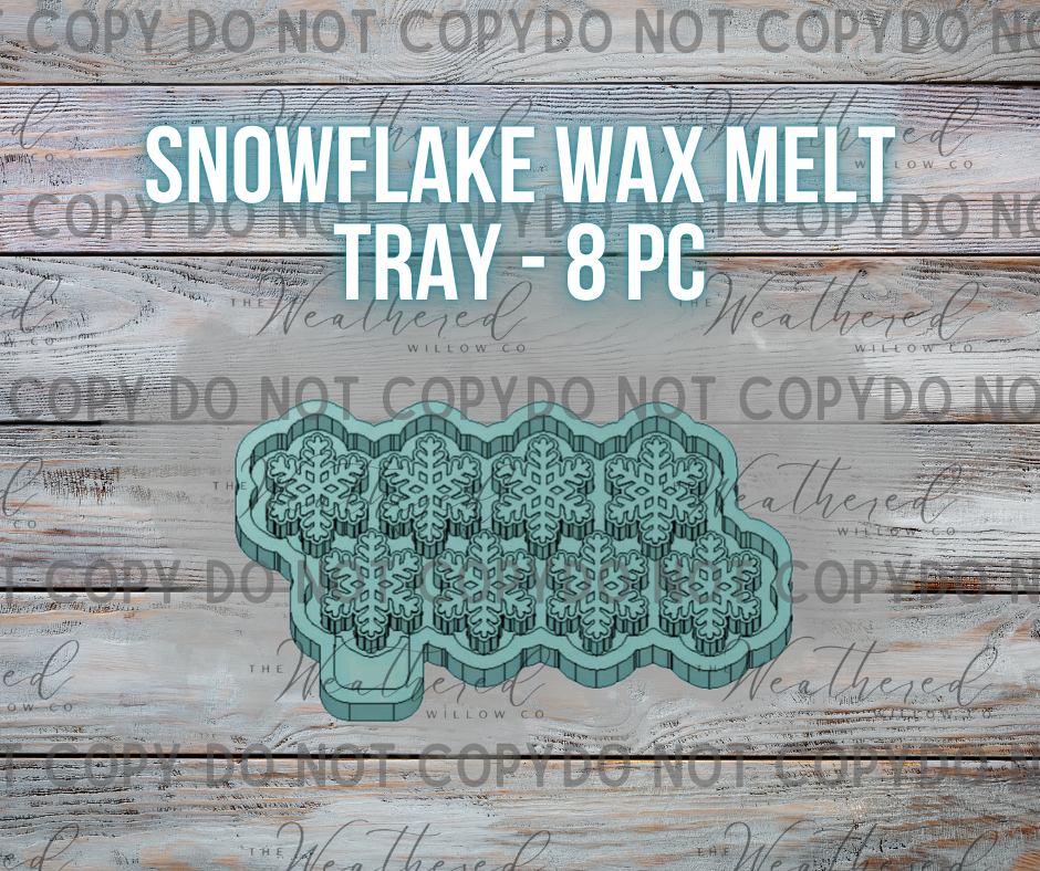 Snowflakes - Wax Tart Tray Silicone Mold