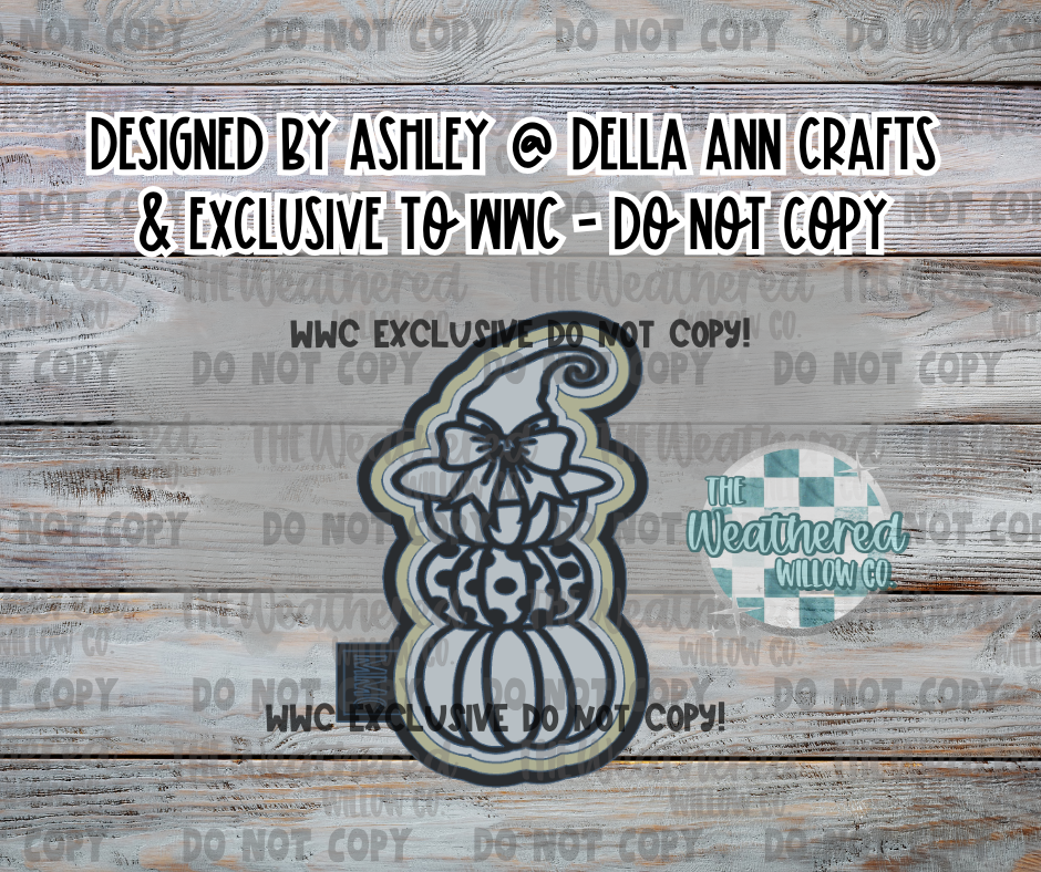 Polka dot pumpkin stack;WWC EXCLUSIVE - Silicone Freshie Mold