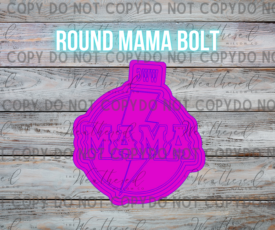 Round Mama Bolt - Silicone Freshie Mold