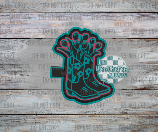 Tulip Floral Boots - Silicone Freshie Mold