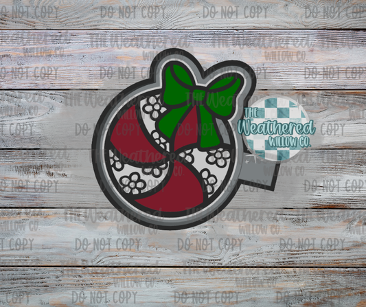 Floral Peppermint with bow - Silicone Freshie Mold