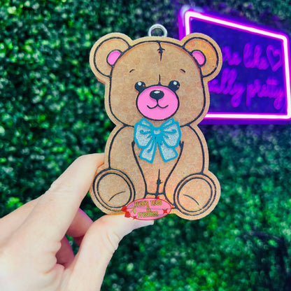 Teddy Bear with bow - Silicone Freshie Mold