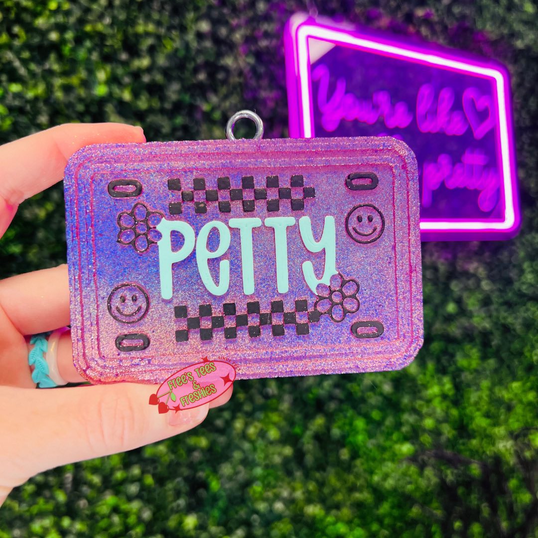 Petty license plate - Silicone Freshie Mold