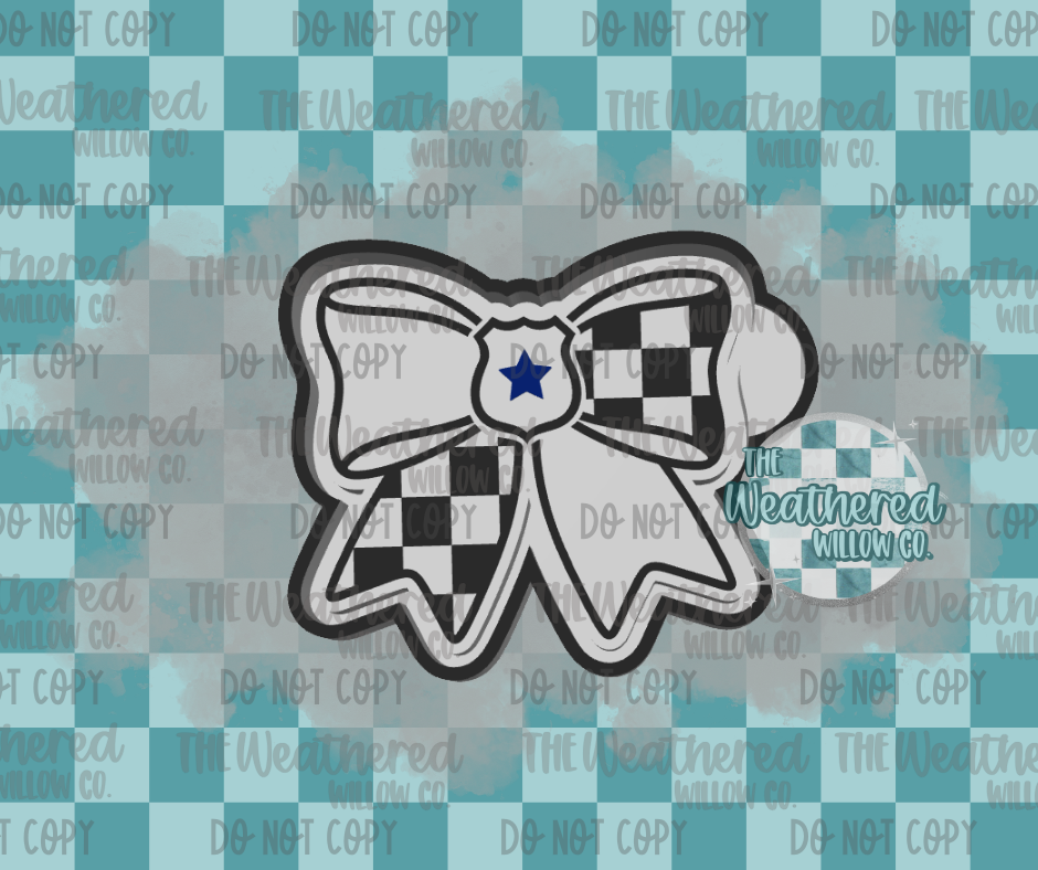 Police badge bow - Silicone Freshie Mold
