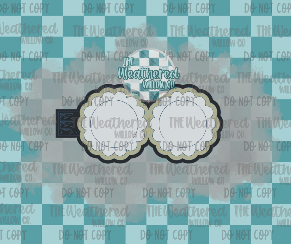 VENT SET;Scallop Frame - Silicone Freshie Mold