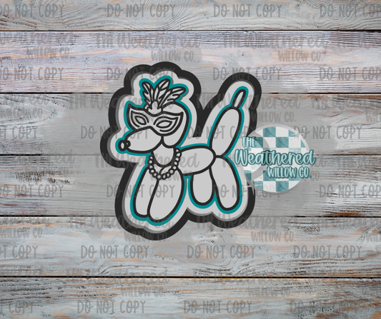 Mardi Gras Balloon Dog - Silicone Freshie Mold