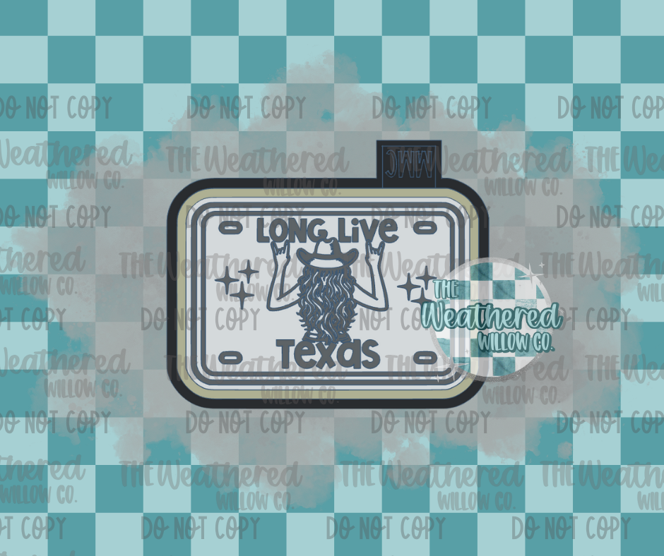 Long live Texas license plate - Silicone Freshie Mold