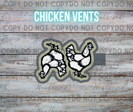 VENT SET; Chickens - Silicone Freshie Mold