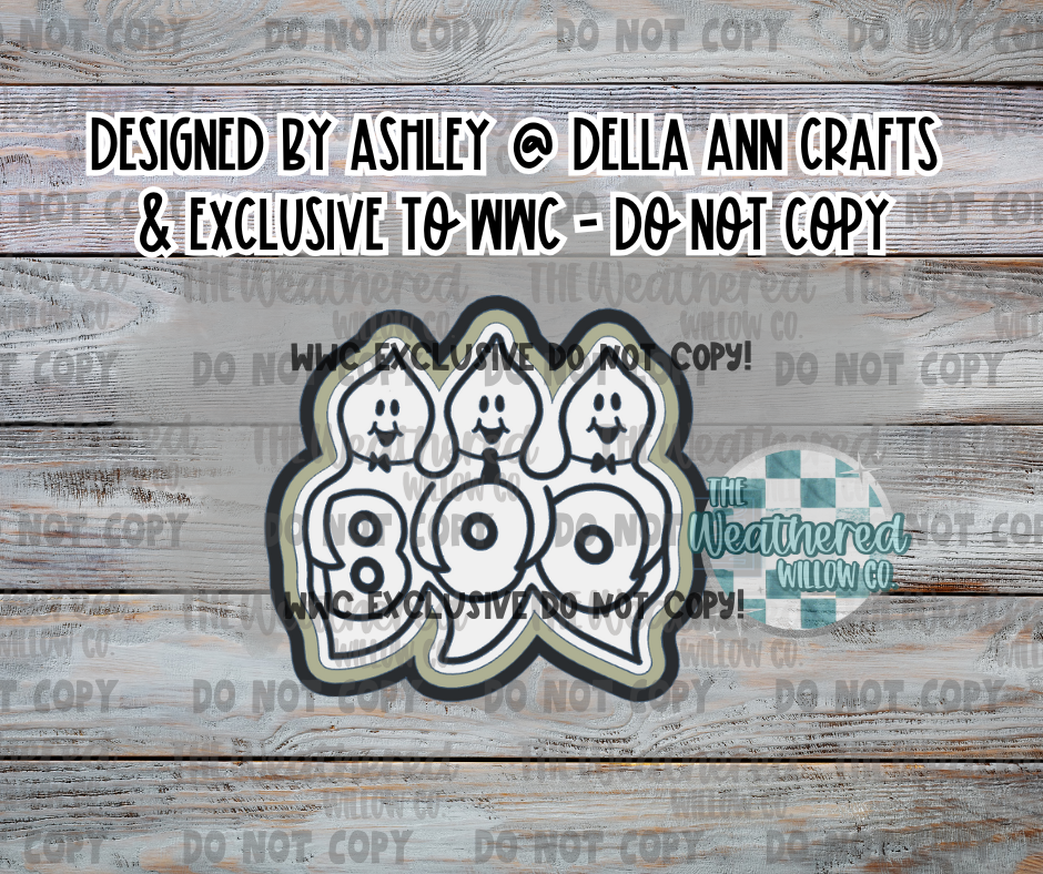 Triple ghost boo;WWC EXCLUSIVE - Silicone Freshie Mold