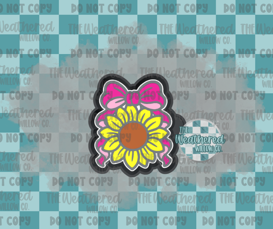Sunflower with bow - Silicone Freshie Mold
