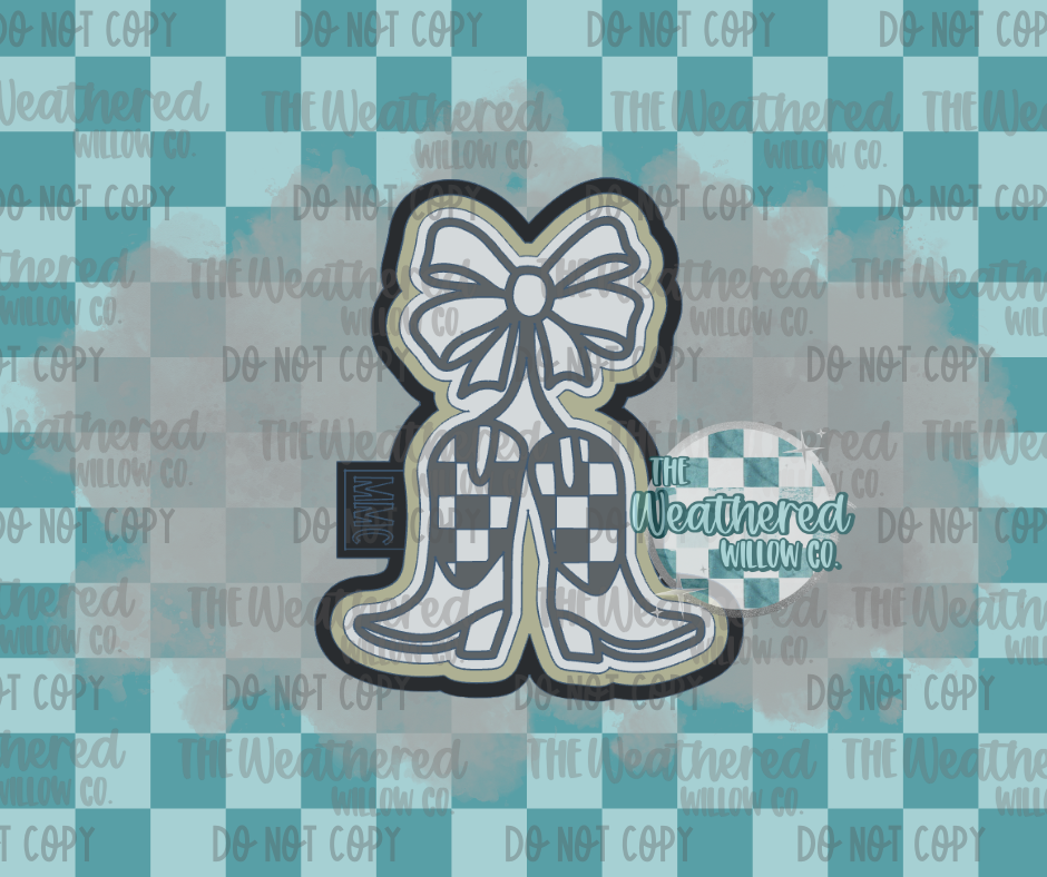 Checkered Boot Cherries - Silicone Freshie Mold