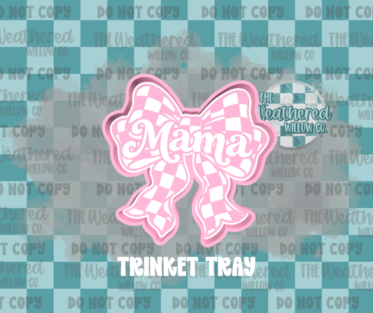 Checkered Mama Bow - Trinket Tray
