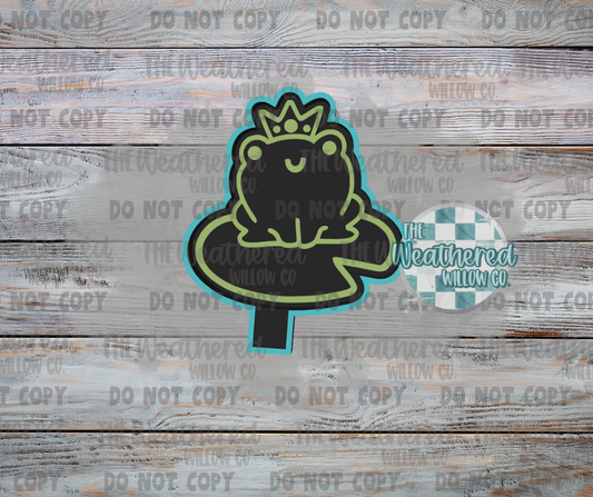 Princess Frog on Lilypad - Silicone Freshie Mold
