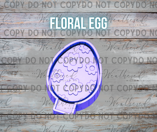 Floral Egg - Silicone Freshie Mold