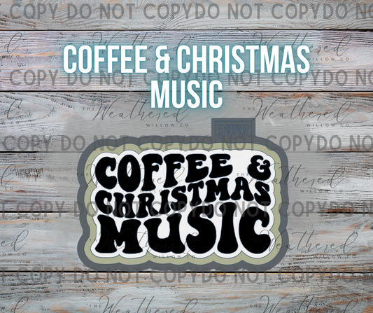 Coffee & Christmas Music - Silicone Freshie Mold