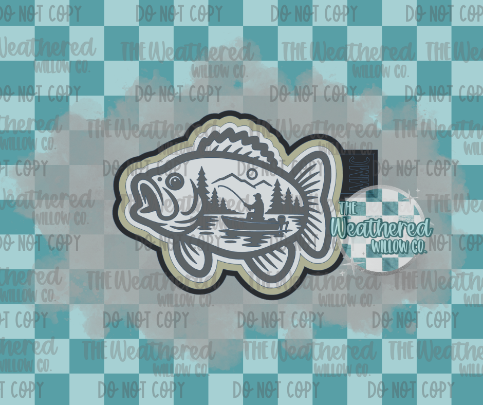 Bass fisherman - Silicone Freshie Mold