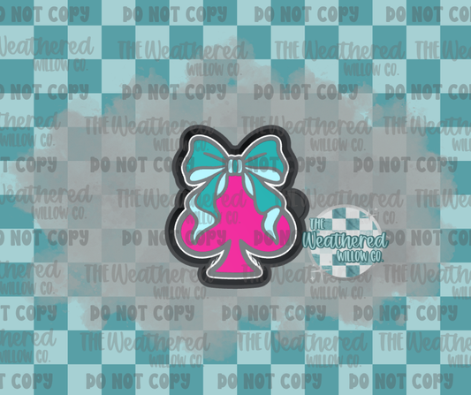 Spade with bow - Silicone Freshie Mold
