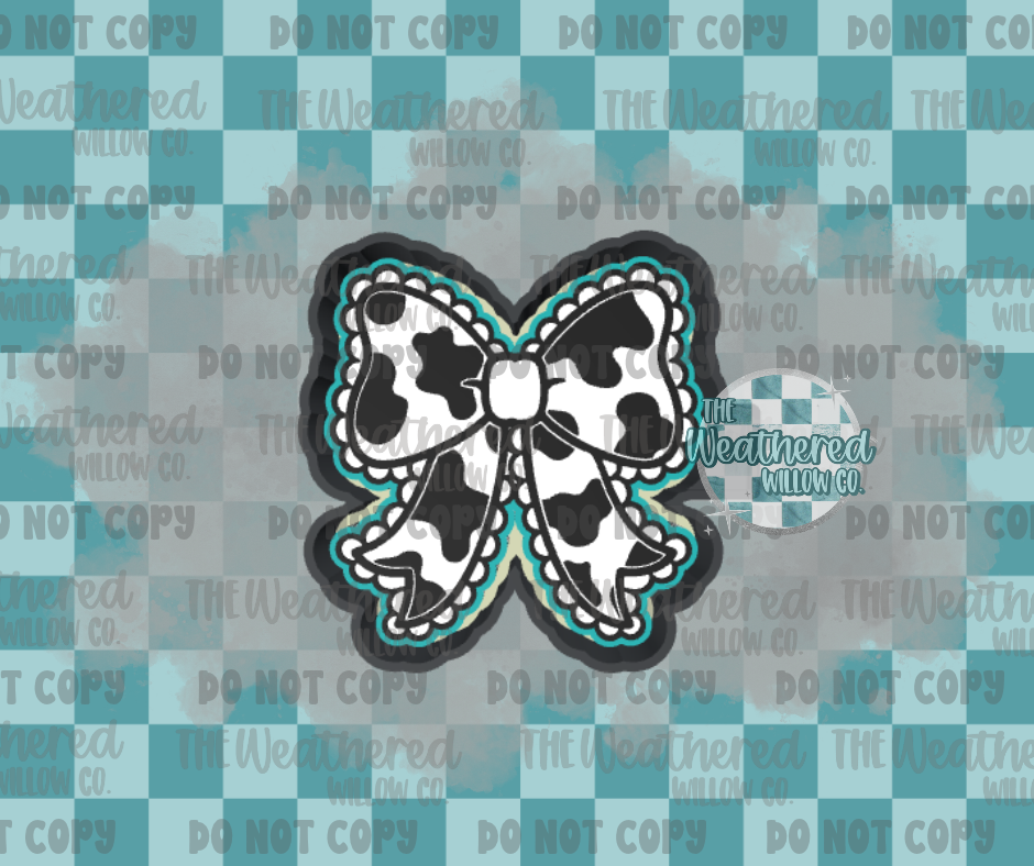 Cowprint lace bow - Silicone Freshie Mold