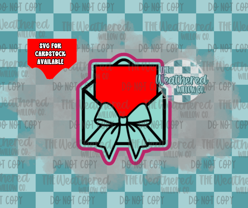 Envelope with bow - Silicone Freshie Mold