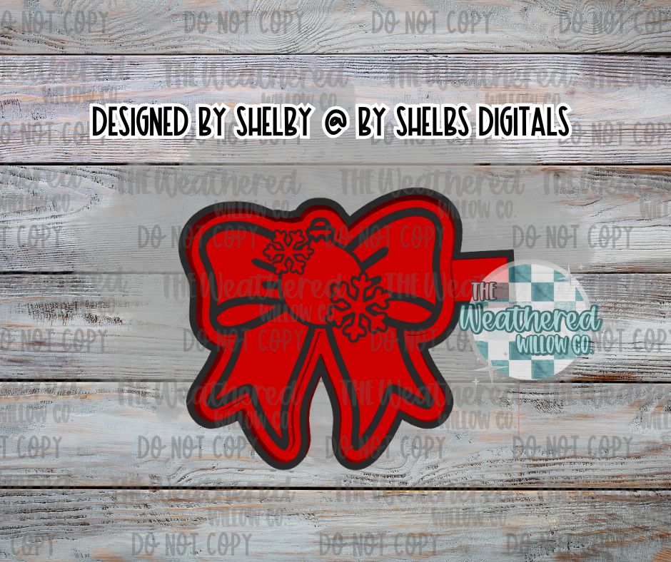 Ornament Bow - Silicone Freshie Mold