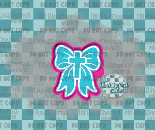 Bow with cross - Silicone Freshie Mold