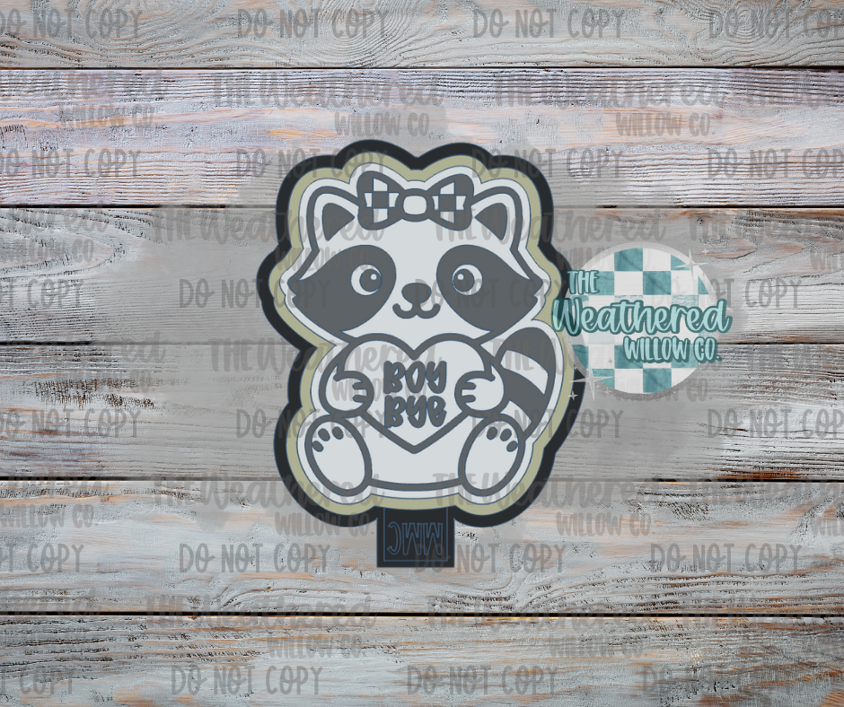 Boy bye raccoon - Silicone Freshie Mold