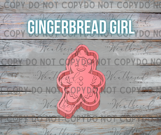 Gingerbread Girl - Silicone Freshie Mold