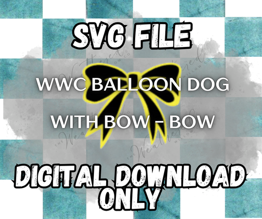 WWC Ballon dog with bow - bow SVG ** DIGITAL DOWNLOAD**